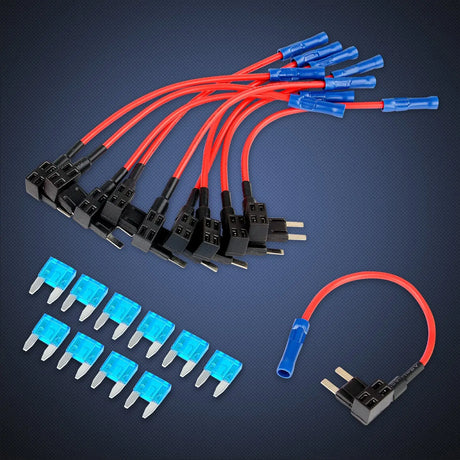 Wiring Harness Kit Nilight 10-Pack 12V Car Add-A-Circuit Fuse Tap Adapter Mini Atm Apm Blade Fuse Holder with 120 Pcs Mini Blade Fuse Assortment Kit (5, 7.5, 10, 15, 20, 25, 30) AMP for Cars,Trucks,Boats, 2 Yeas Warranty