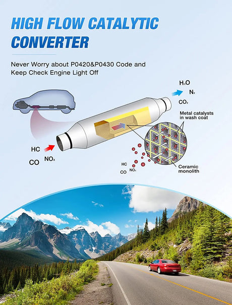 Catalytic Converter Nilight Catalytic Converter for Ford F250 F350 Super Duty 6.8L & 5.4L 2000 2001 2002 2003 2004 2005 2006 2007,Custom Fit Cat (EPA Standard)