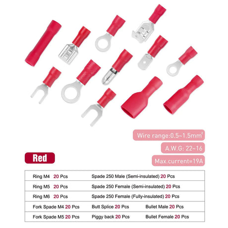  Product Specification Of Electrical wire terminal crimp connectors