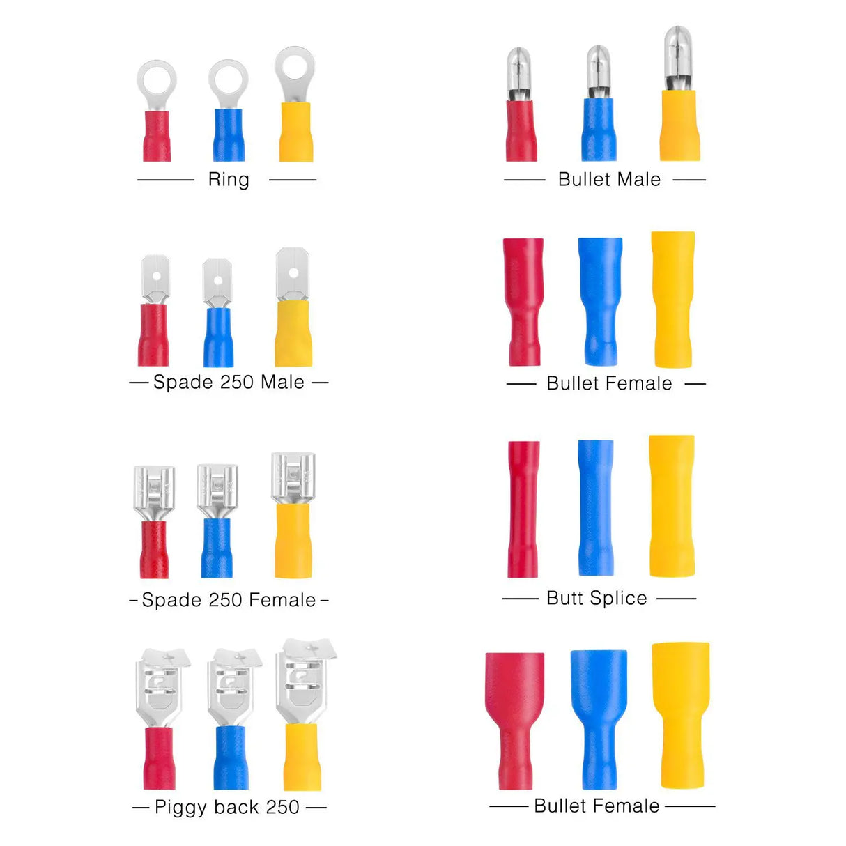   Electrical wire terminal crimp connectors